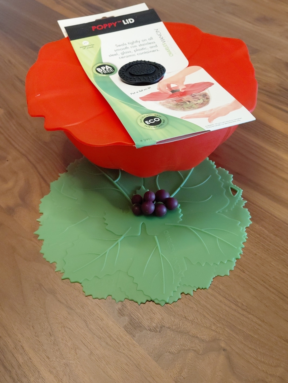Poppy Lid Red Silicone Bowl Cover